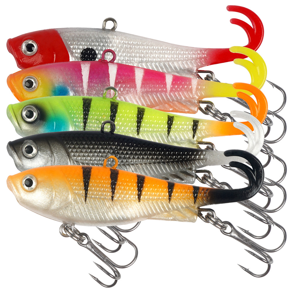 Fishing Lure Swimbait - 5 Stuks Voorgemonteerd Jig Head Wobbler