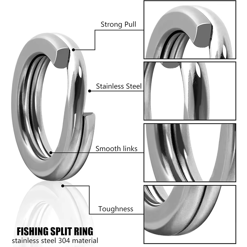 Fishing Lure Box - 5 Size Rvs Vissen Split Ringen
